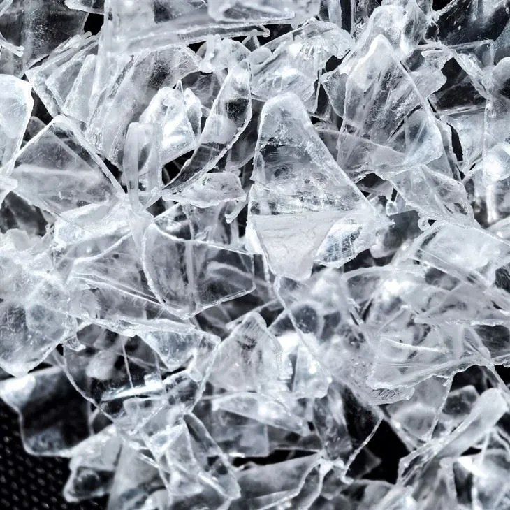 PET 플레이크 투명